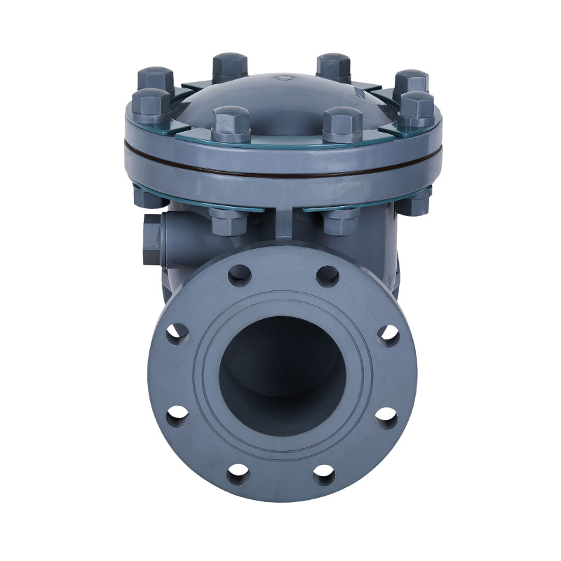 Zawór zwrotny typu wahadłowego PVC-C H44F-10V DN15-300 GB Standard