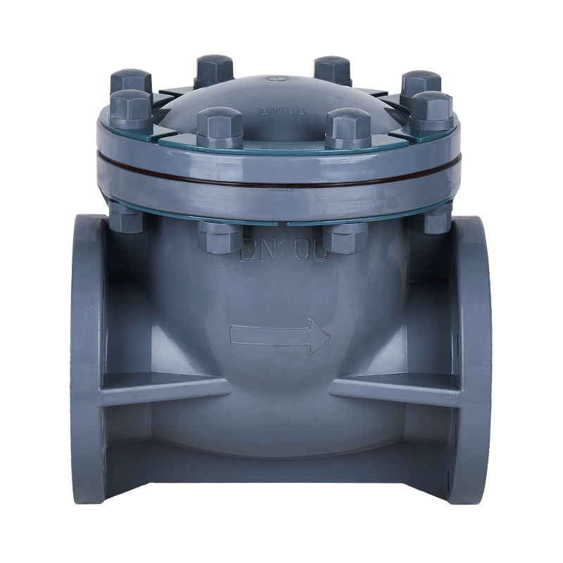 Zawór zwrotny typu wahadłowego PVC-C H44F-10V DN15-300 GB Standard