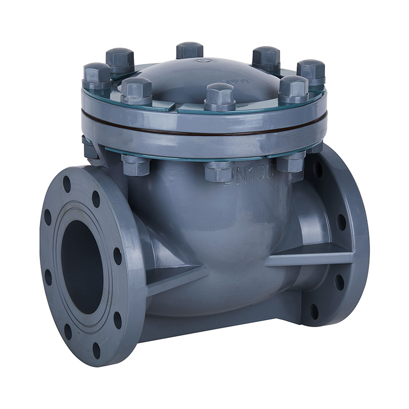 Zawór zwrotny PVC-C H44F-10V typu wahadłowego DN15-300 1/2'-12' Norma ANSI