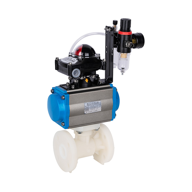 PVDF Q641F-10F Pneumatyczny zawór kulowy z kołnierzem DN20-300 20A-300A JIS Standard